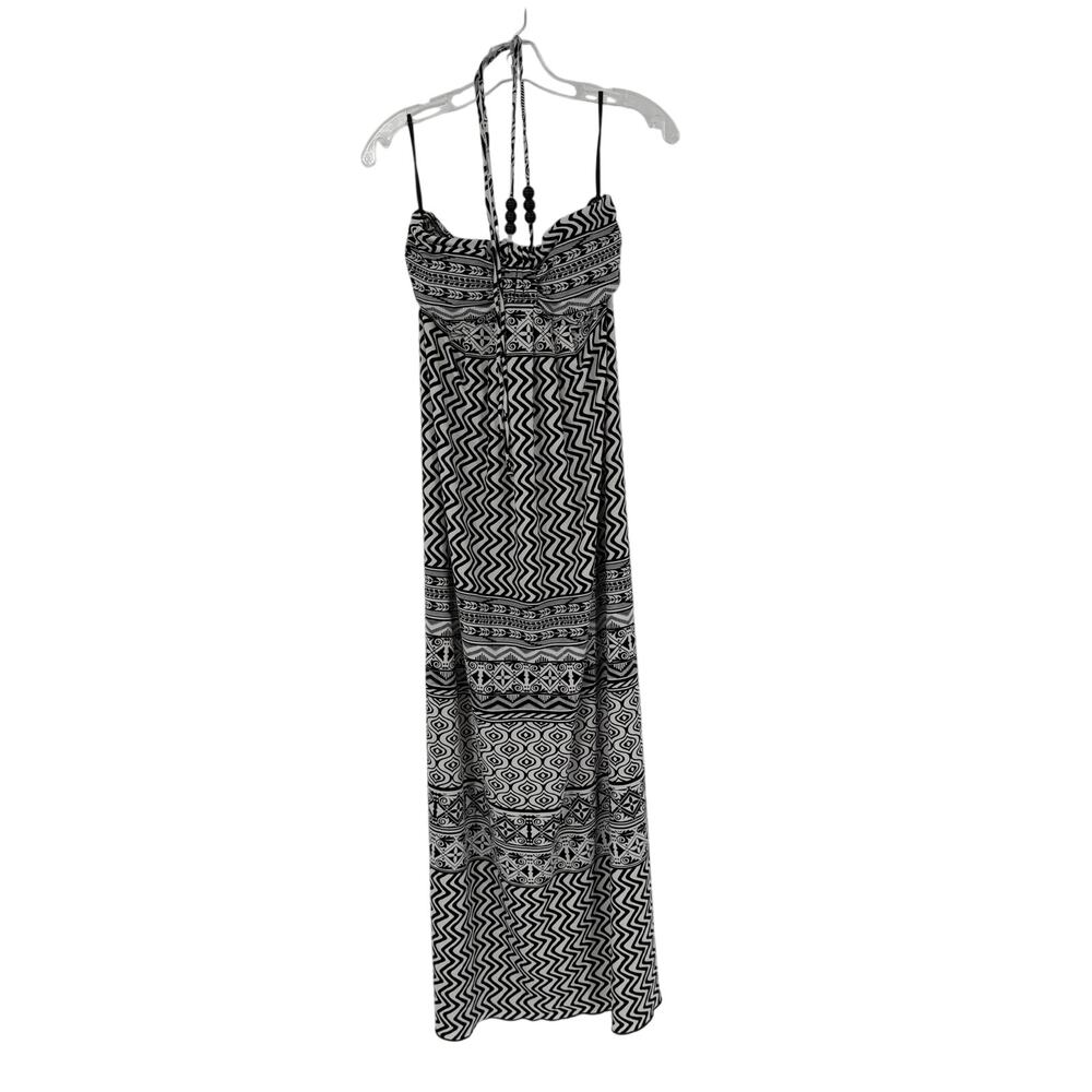 Valerie Bertinelli Black &‎ White Geometric Maxi Dress - Size 14